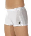 Girls Silver Hipster Gymnastics Shorts
