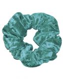 Cool Green Crushed Velour Hair Scrunchie